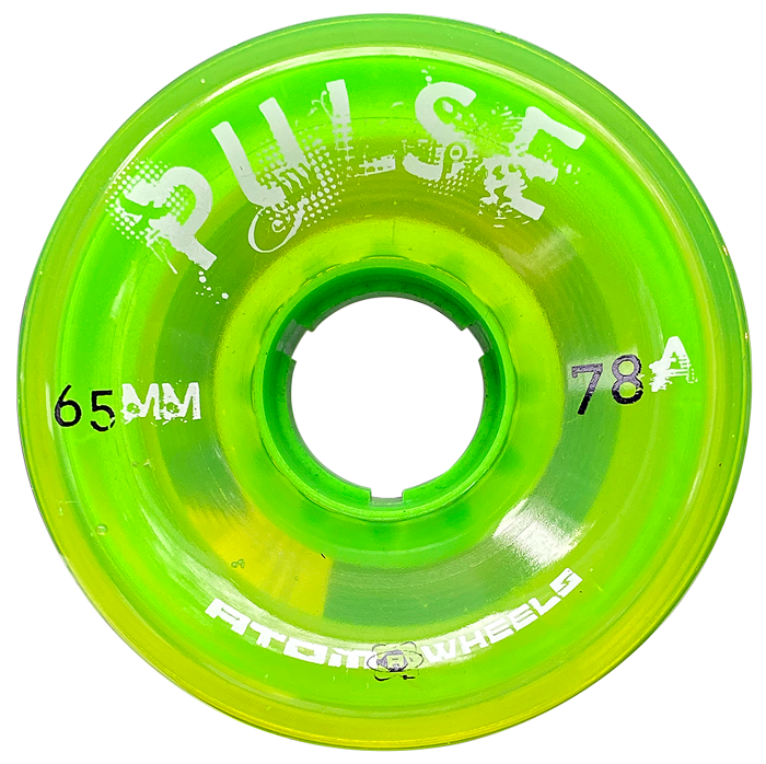 New Atom Pulse Outdoor Clear Glitter Quad Roller Skate Wheels set of 8 