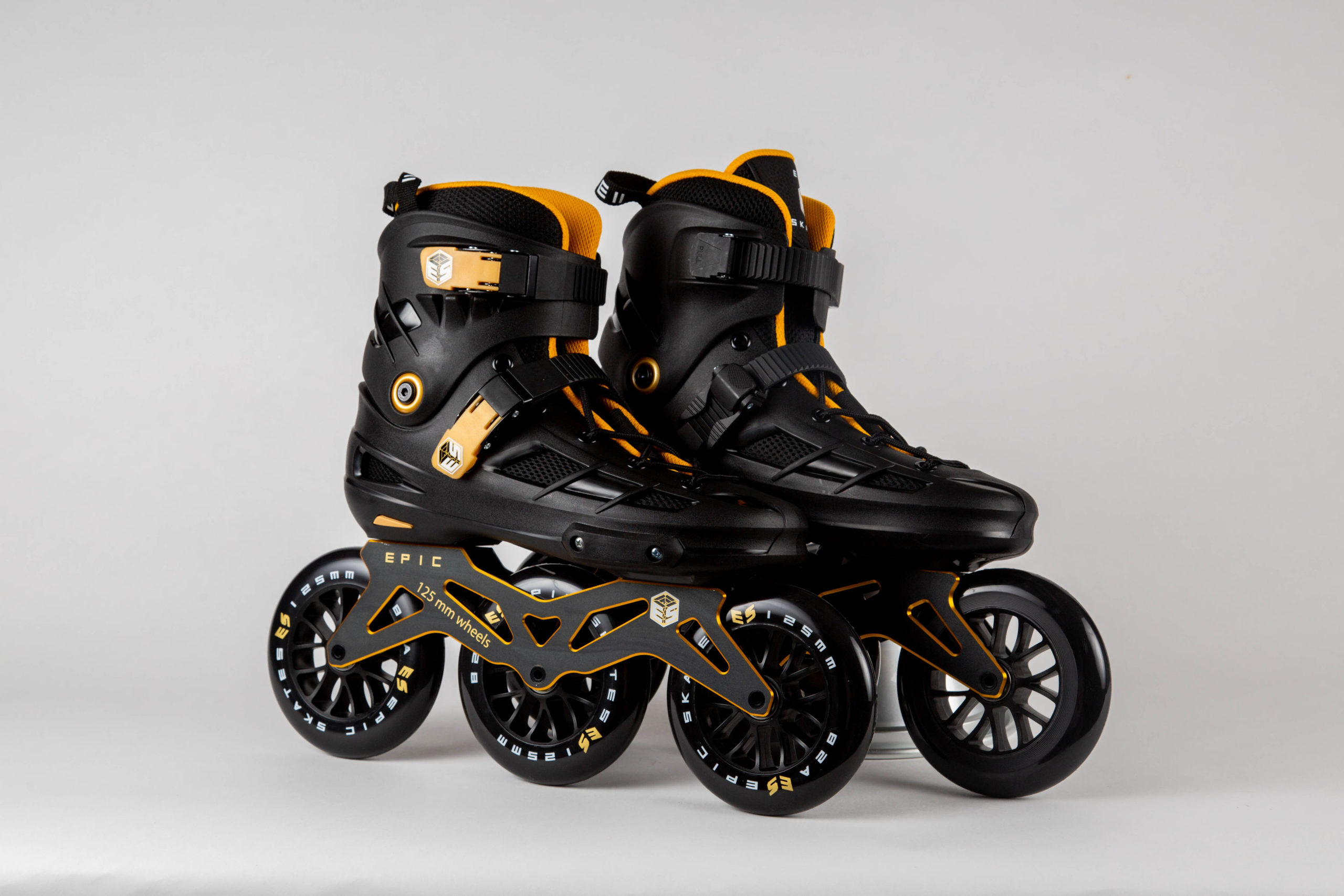 Epic Engage Rollerblades Size 12 Inline Indoor Outdoor Skates 125mm Black Gold for sale online 