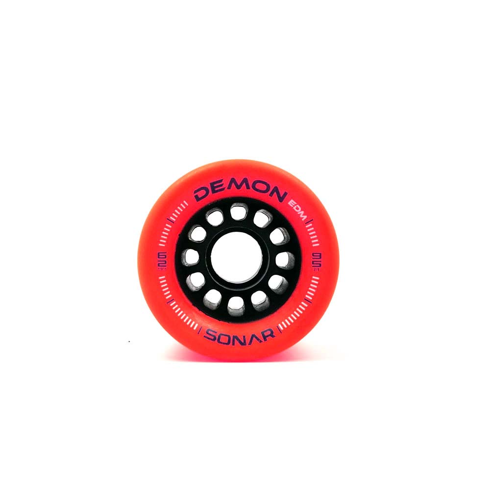 Demon EDM 4 Pack of 43mm x 62mm Wheels Roller Skate Wheels Sonar Wheels 