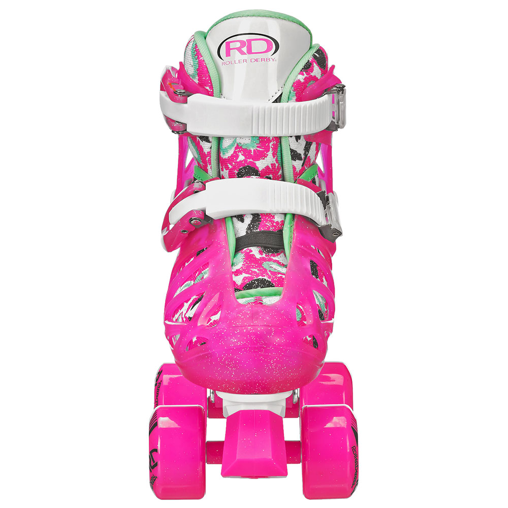 Roller Derby Girl S Trac Star Adjustable Skate White Pink Medium 12 2 for sale online 