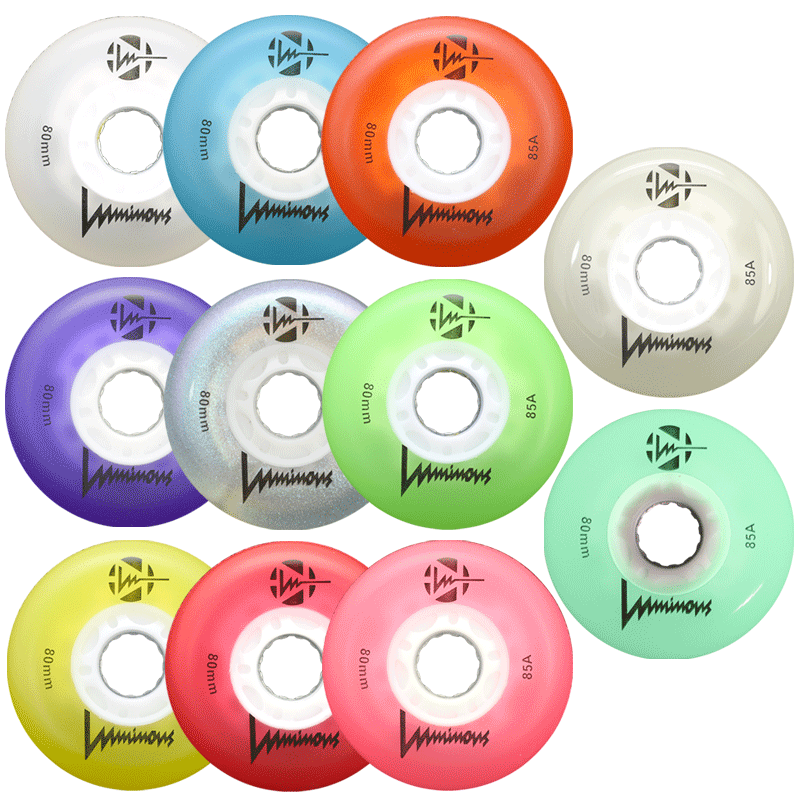 Details about   Clear Indoor Outdoor Inline Skate Wheels 70mm 