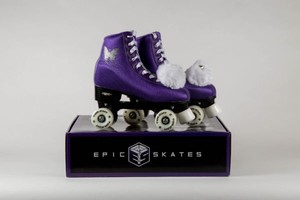 Epic Purple Butterfly Quad Skates - Image 2