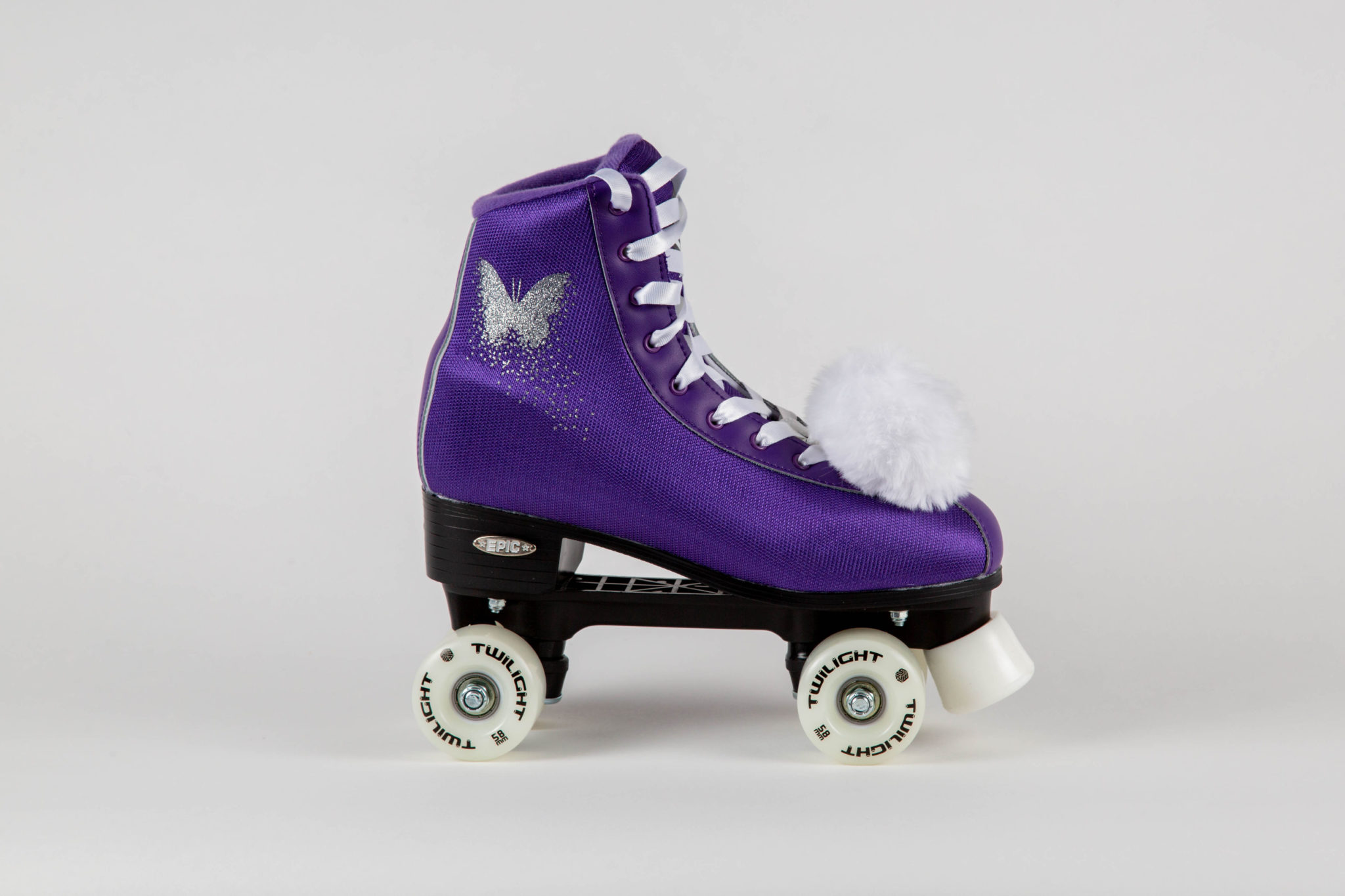 Epic Purple Butterfly Quad Skates
