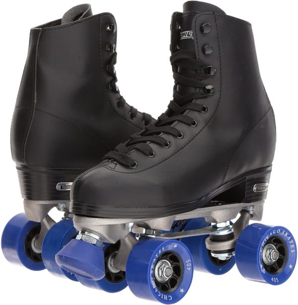 Chicago Men's Classic Roller Skates - Premium Black Quad Rink Skates - Image 3