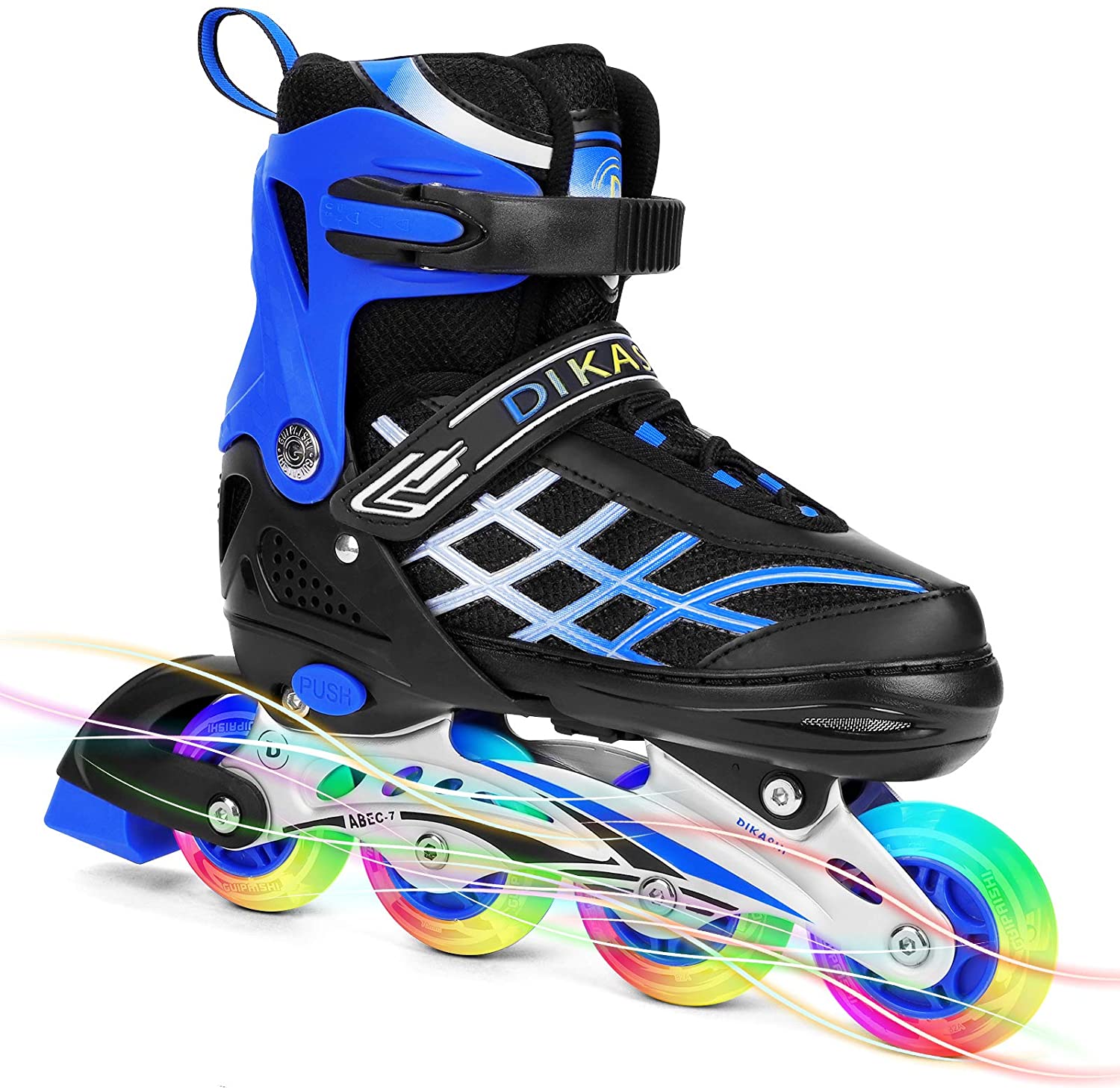Details about   Adjustable Kids Roller Blades Inline Skates Kid Skate Light Up Flash Whees^^ 