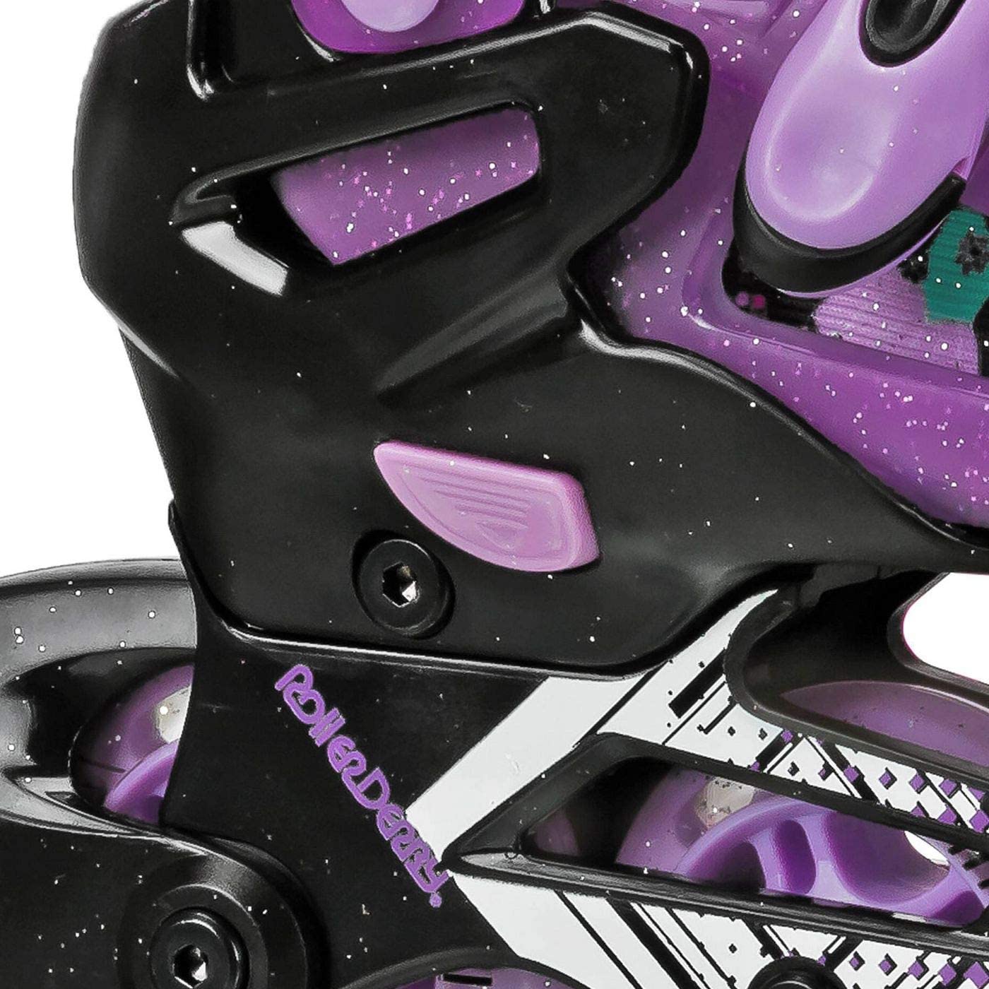 Great for Beginners! Roller Derby Lomond Girls Adjustable Inline-Quad Combo Skates 