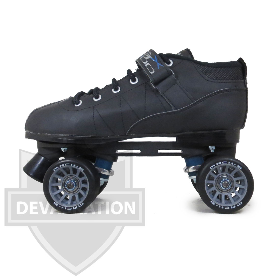 Black GTX-500 Quad Roller Speed Skates 