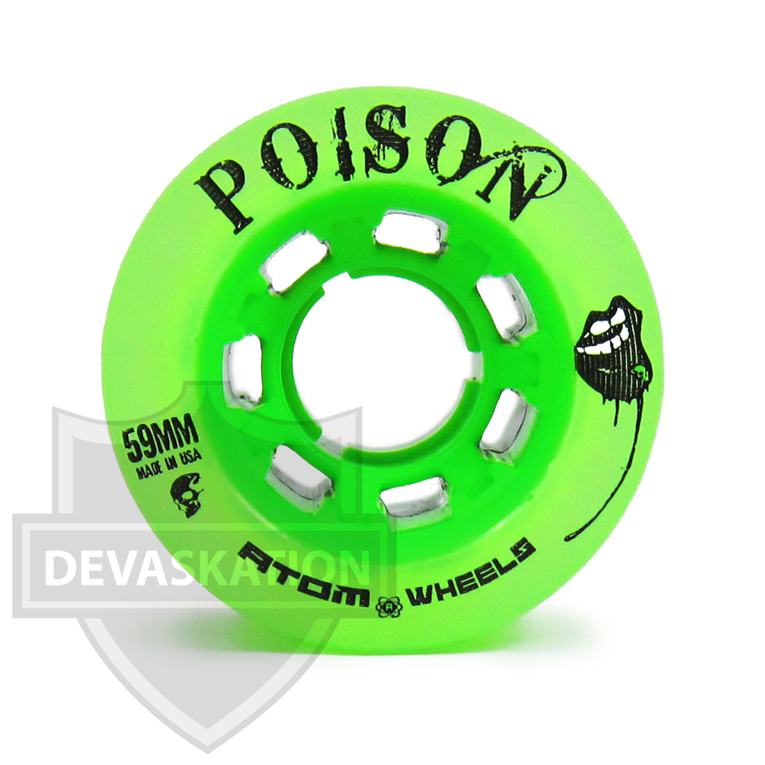 Narrow Width Atom Poison Hybrid Skate Wheels with Bionic 8mm Bearings 