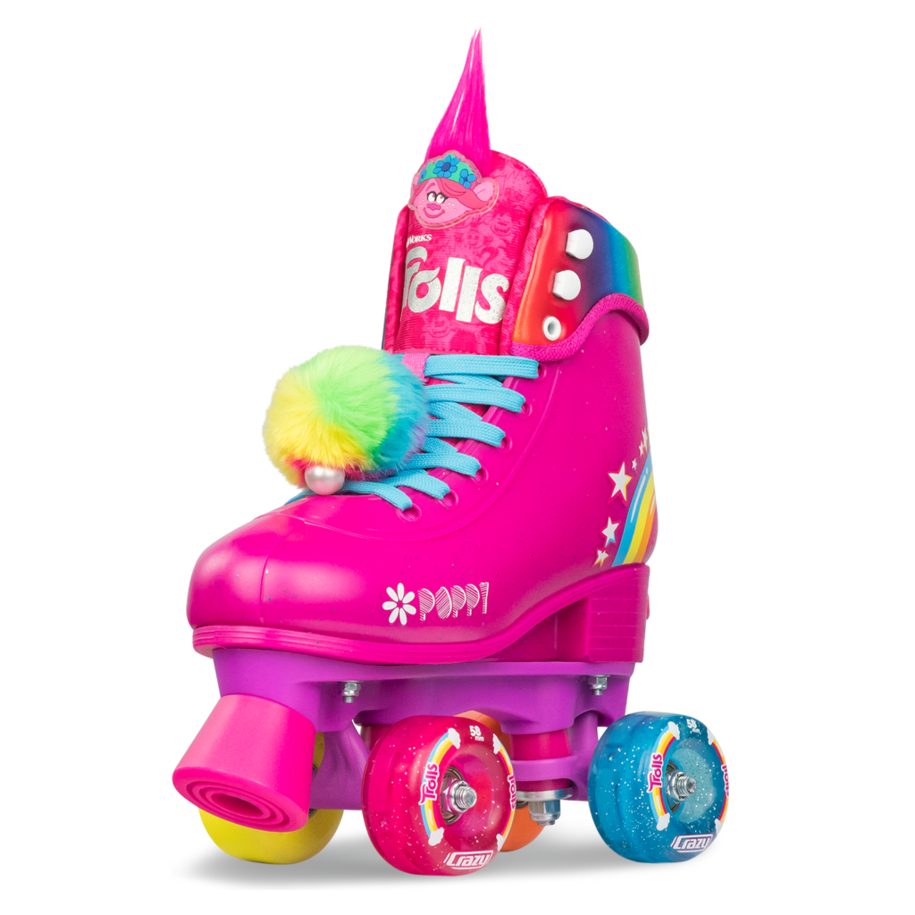 Crazy Skates Trolls Adjustable Size Kids Quad Roller Skates