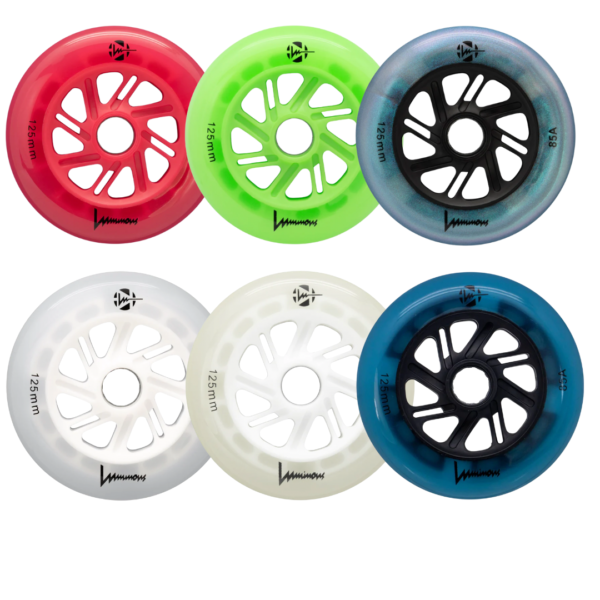 Luminous Inline Skate Wheels 125mm All Colors