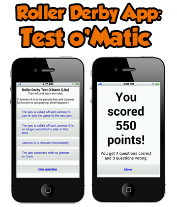 Roller Derby Test O'Matic App